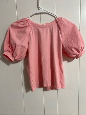 Girl’s Pink Puff Sleeve Top